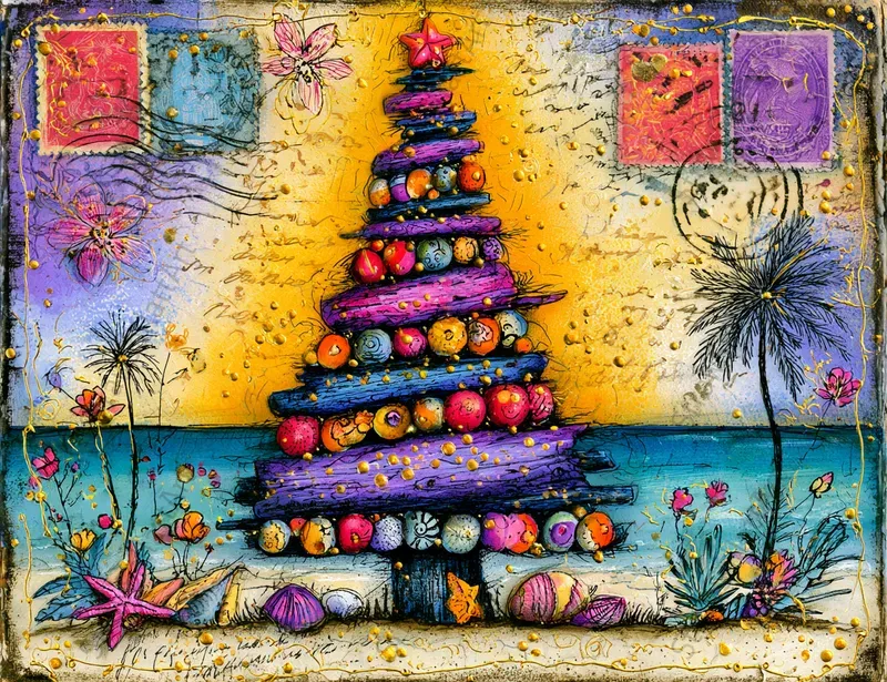 Christmas In July Junk Journal Postcards