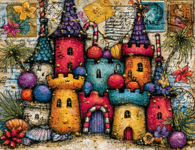 Christmas In July Junk Journal Postcards