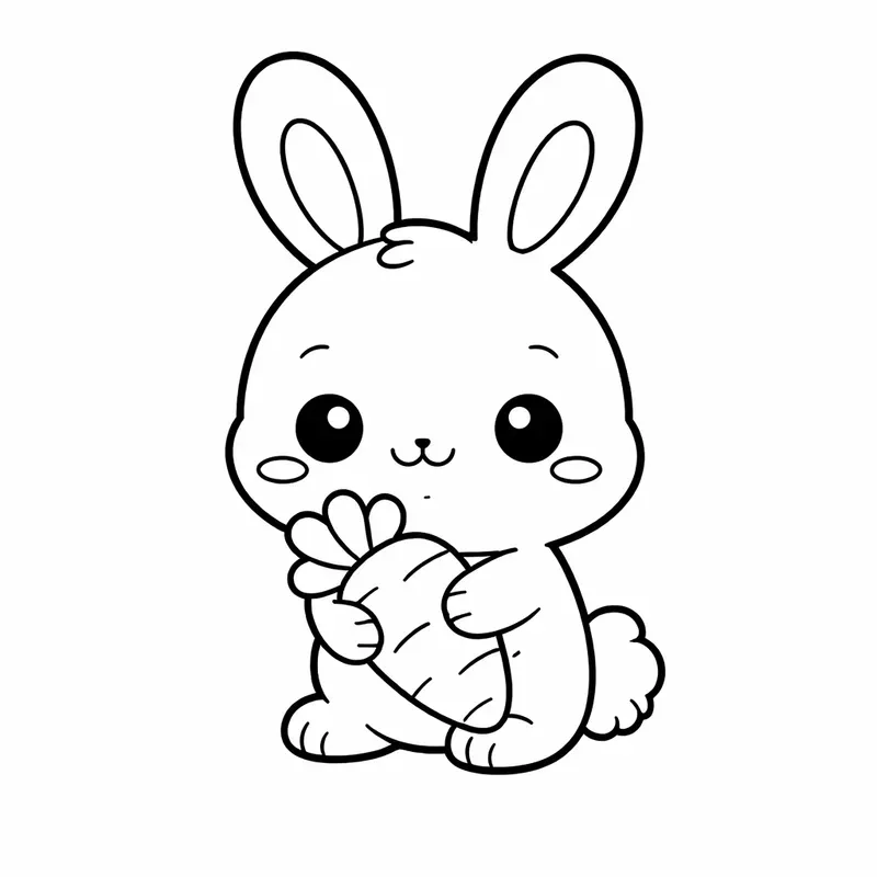 Kawaii Animals For Coloring Pages