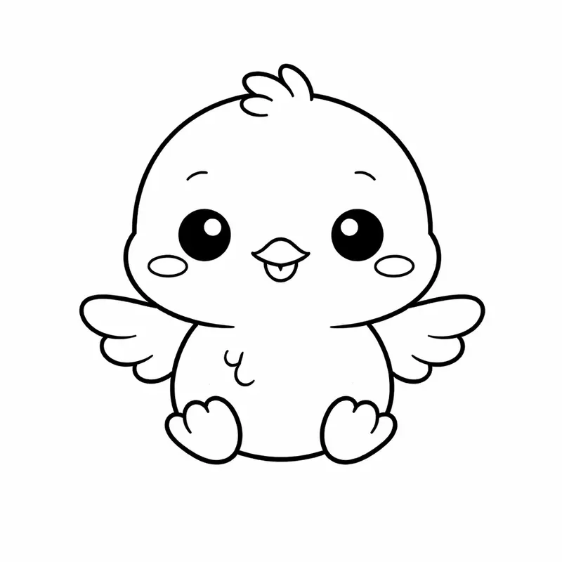 Kawaii Animals For Coloring Pages