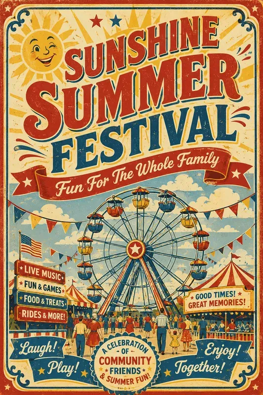 Retro County Fair Poster Generator