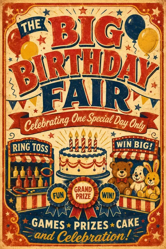 Retro County Fair Poster Generator