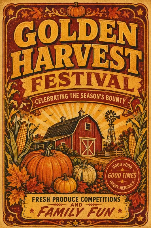 Retro County Fair Poster Generator