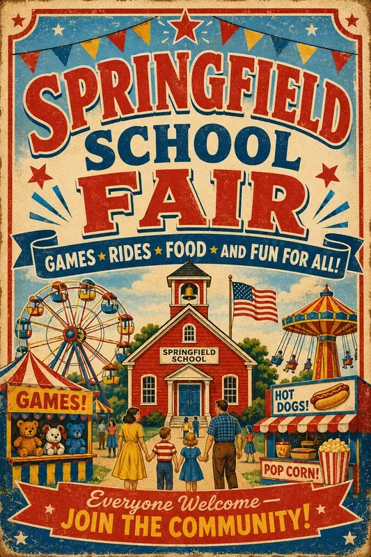Retro County Fair Poster Generator