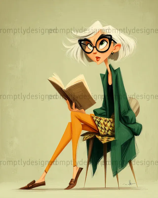 Book Lover Caricatures
