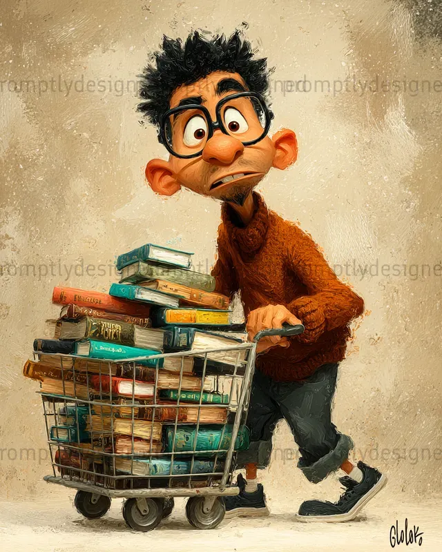 Book Lover Caricatures