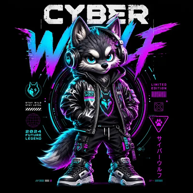 Urban Groove Bear Streetwear Mascot Art