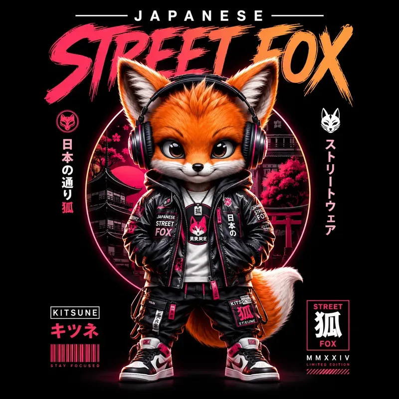 Urban Groove Bear Streetwear Mascot Art