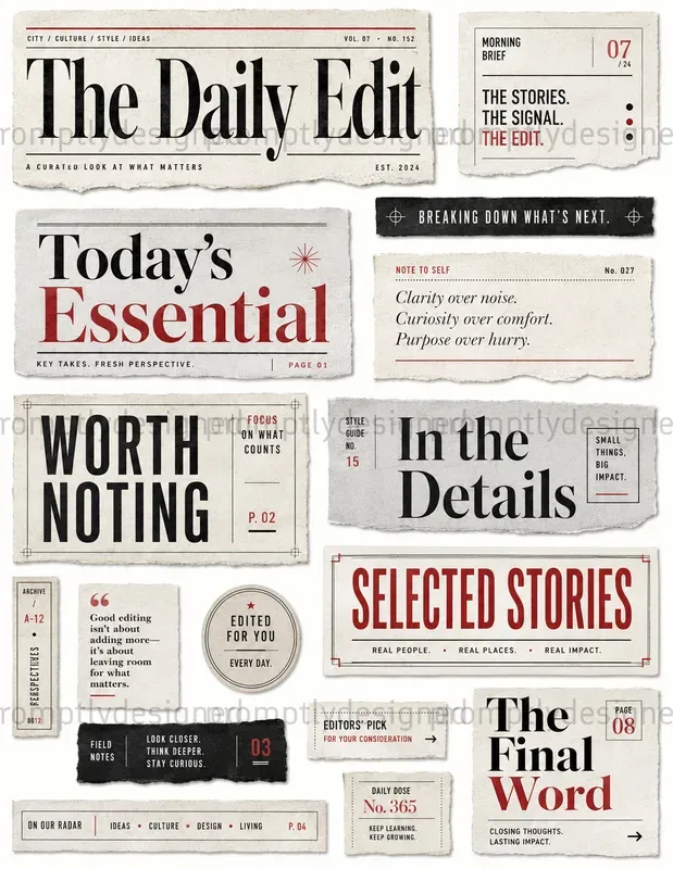 Modern Newsprint Ephemera