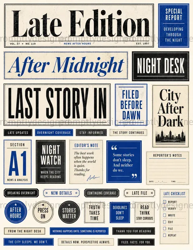 Modern Newsprint Ephemera
