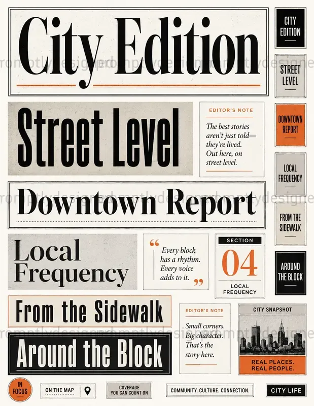 Modern Newsprint Ephemera