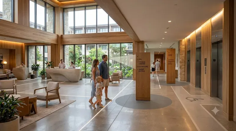 Lobby Wayfinding Sightline Renders