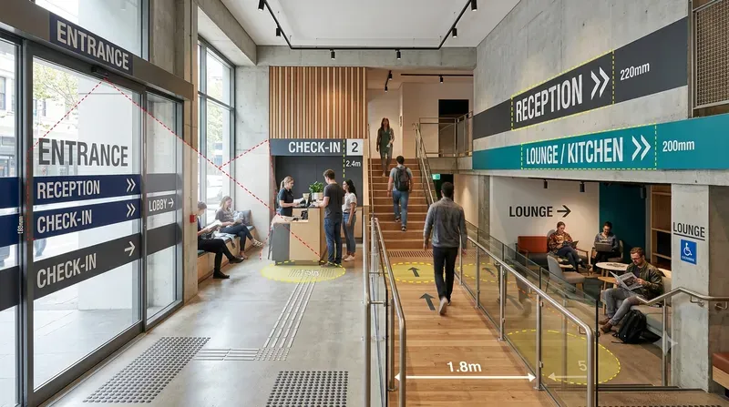 Lobby Wayfinding Sightline Renders