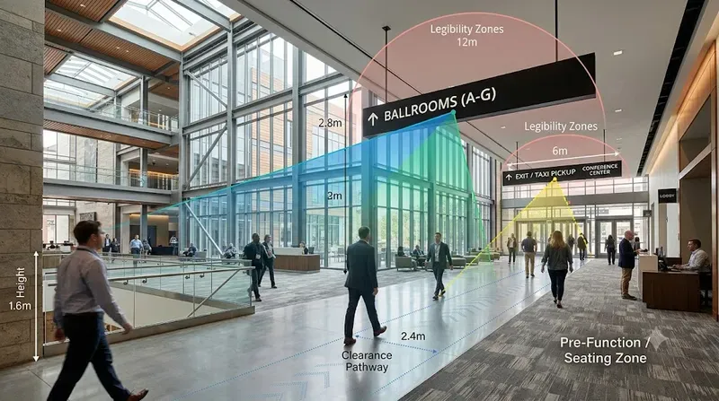 Lobby Wayfinding Sightline Renders