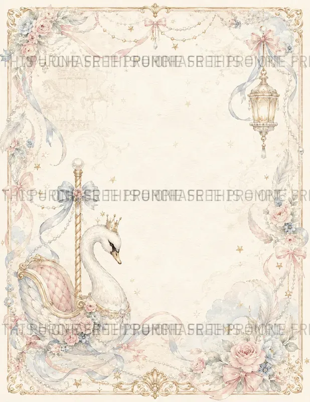 Whimsical Carousel Journal Pages