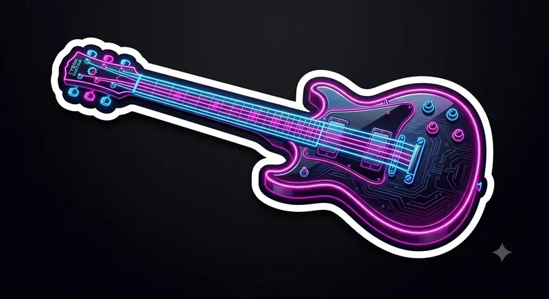 Neon Cyber Sticker Generator