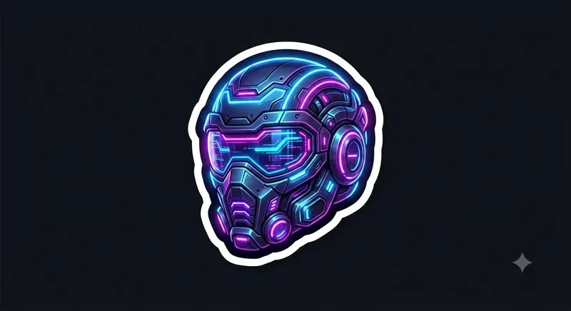 Neon Cyber Sticker Generator
