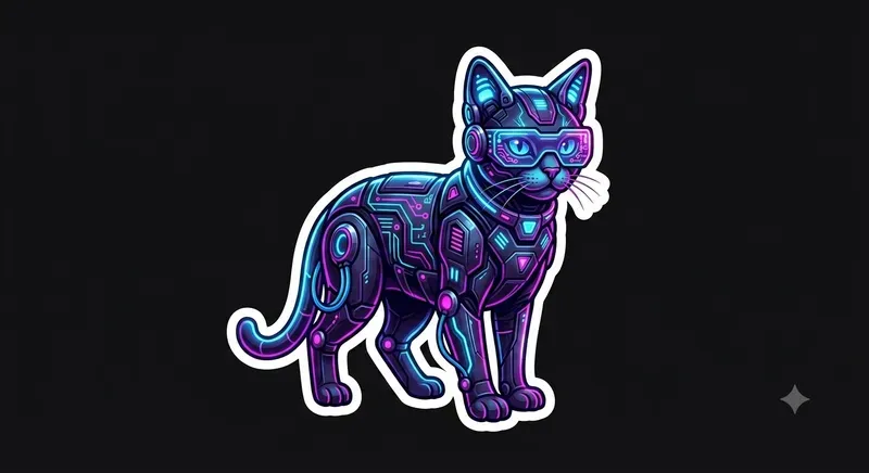Neon Cyber Sticker Generator