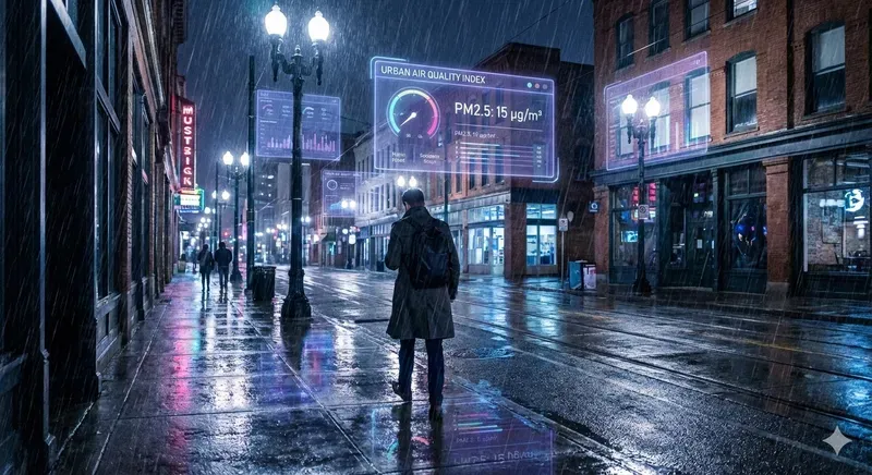 Rainy Ar Street Tech Noir Scenes