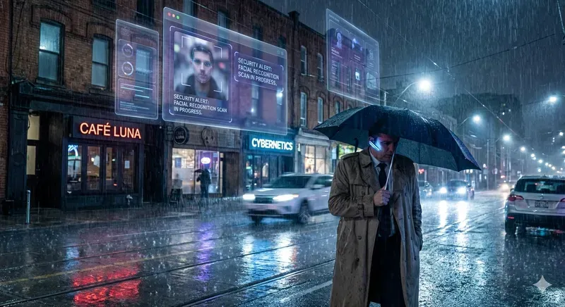 Rainy Ar Street Tech Noir Scenes