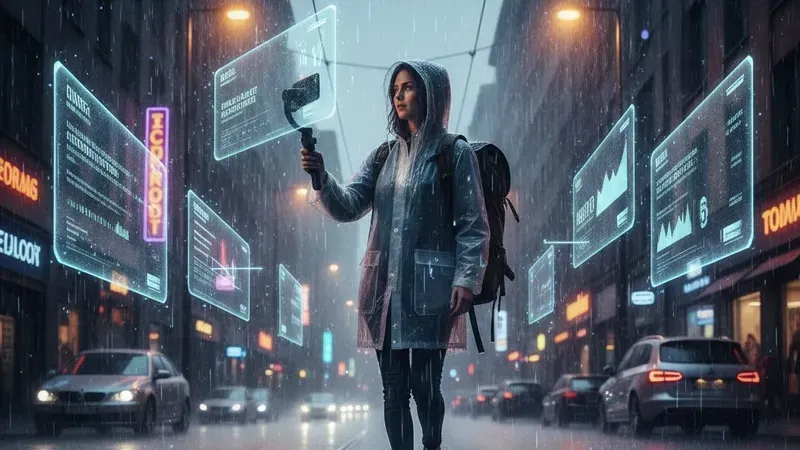 Rainy Ar Street Tech Noir Scenes