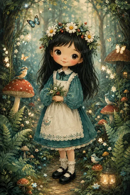 Whimsical Flower Girl Junk Journal Pages