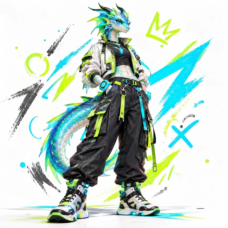 Playful Streetwear Character Art