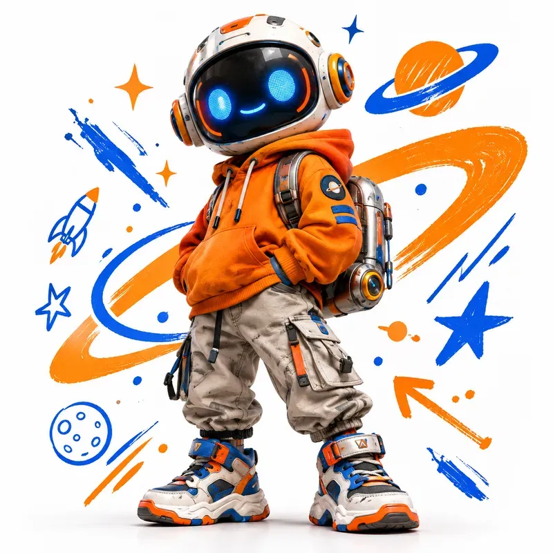 Playful Streetwear Character Art