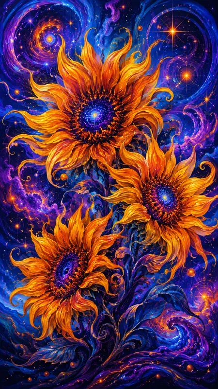 Viral Trippy Flower Art