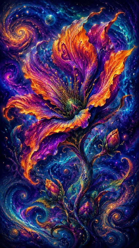 Viral Trippy Flower Art