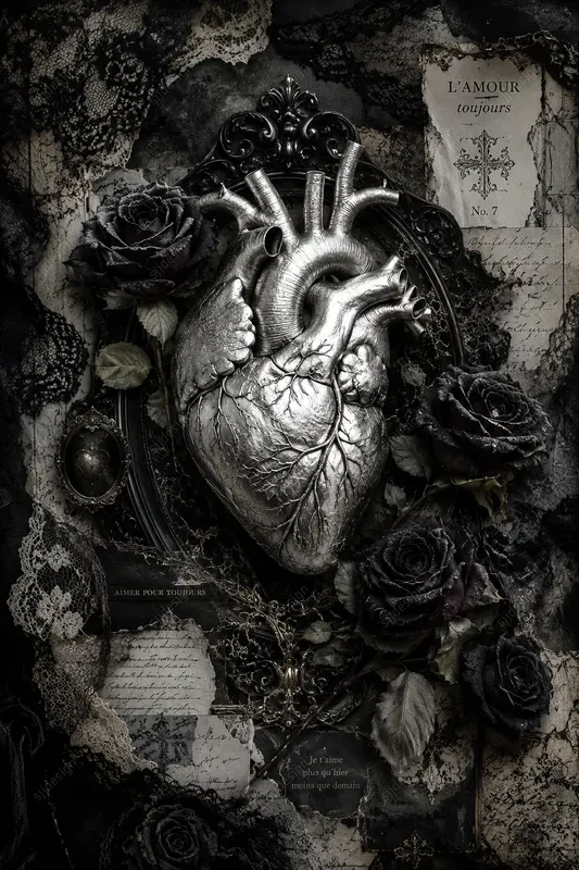 Gothic Lace Junk Journal Collages
