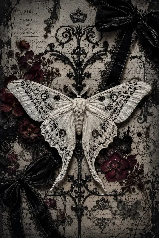 Gothic Lace Junk Journal Collages
