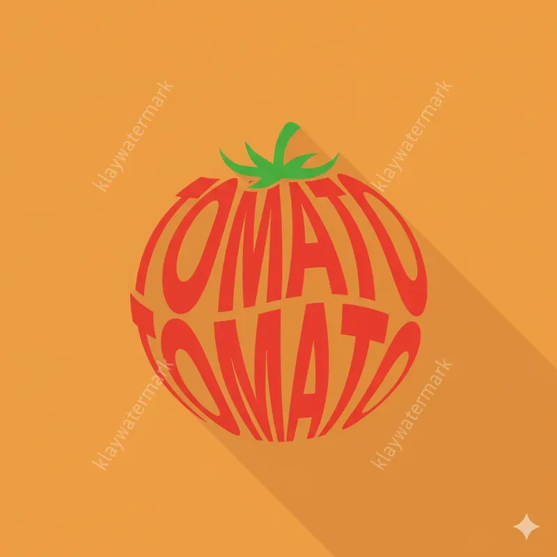 Vegetable Typography Word Art