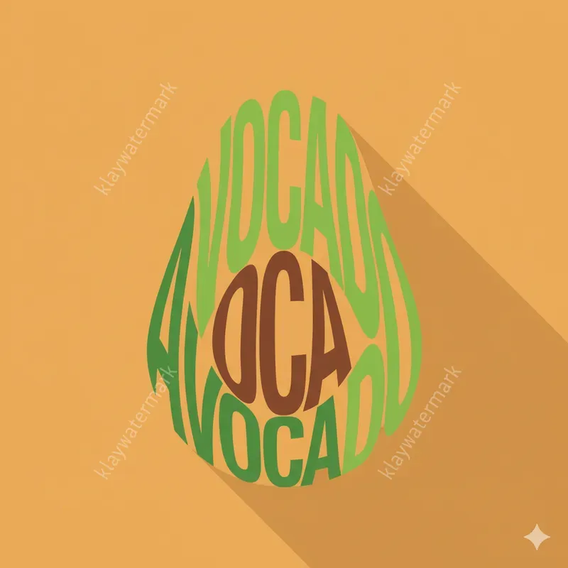 Vegetable Typography Word Art