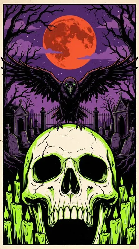 Retro Halloween Screenprint Posters