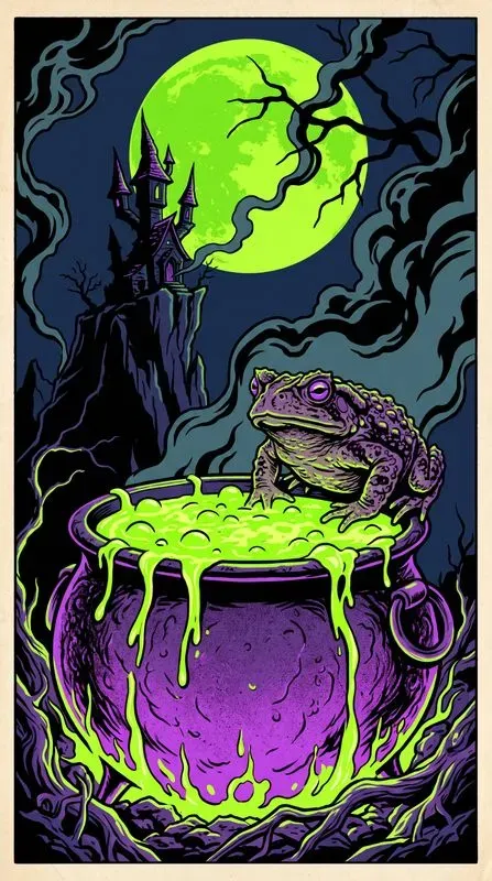 Retro Halloween Screenprint Posters