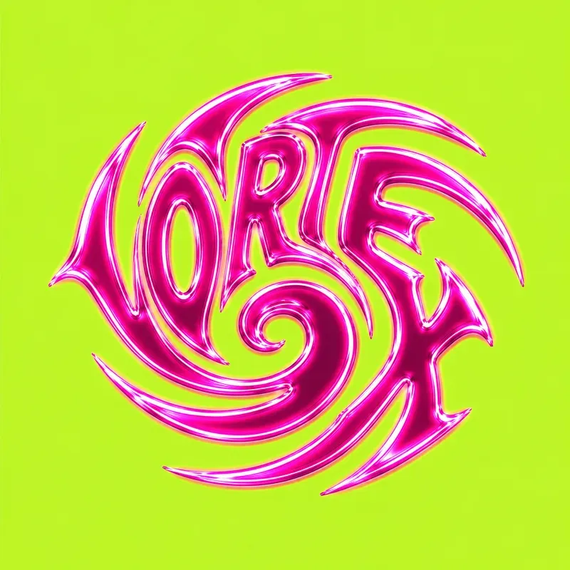 Cyber Liquid Typographic Logo Design Art