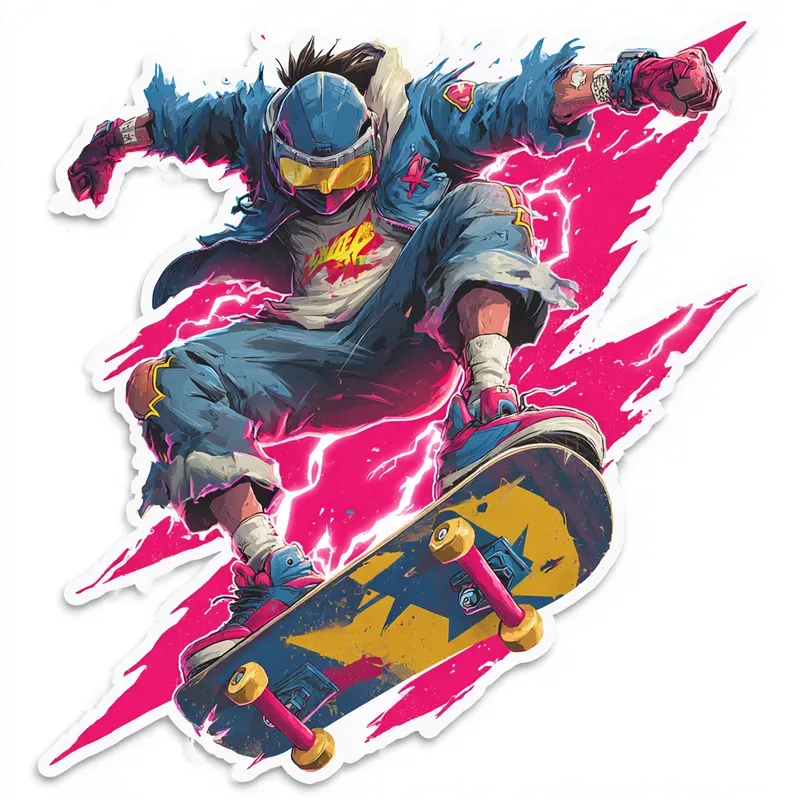 Neon Arcade Boss Stickers