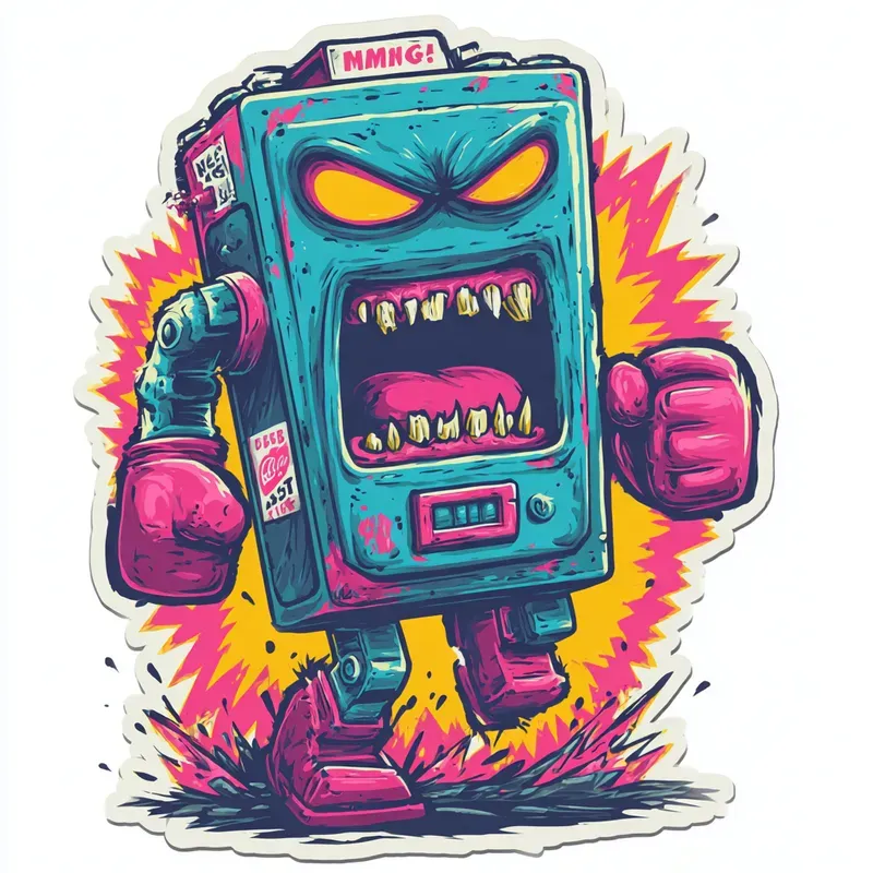 Neon Arcade Boss Stickers