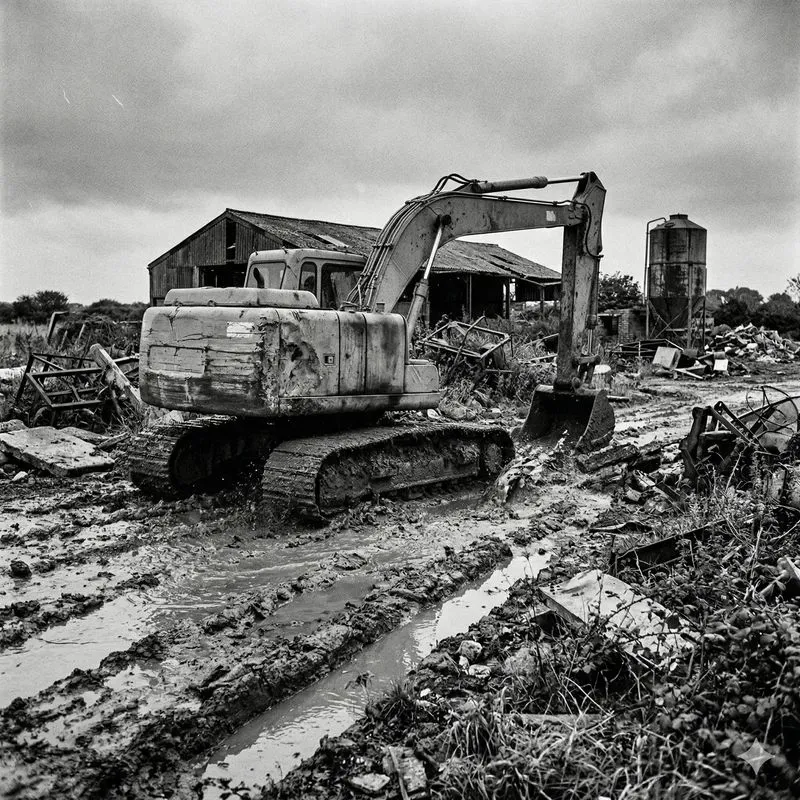 Gritty Kodak P3200 35mm Rural Vehicles