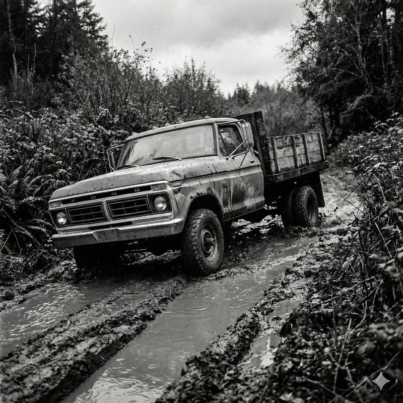 Gritty Kodak P3200 35mm Rural Vehicles