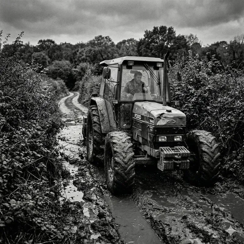Gritty Kodak P3200 35mm Rural Vehicles