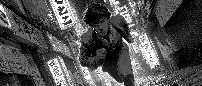 Dark Manga Story Panels