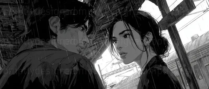 Dark Manga Story Panels