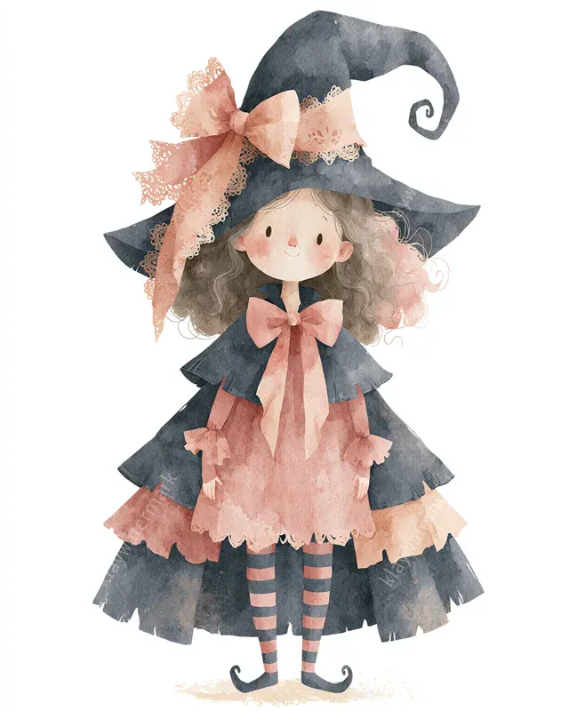 Coquette Gothic Watercolor Cliparts