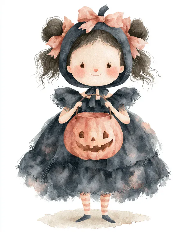 Coquette Gothic Watercolor Cliparts
