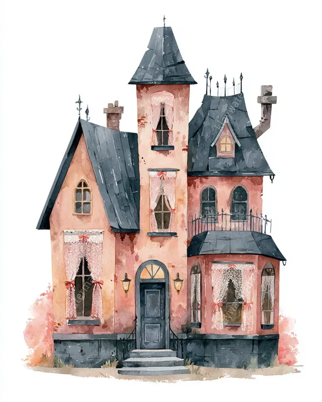 Coquette Gothic Watercolor Cliparts