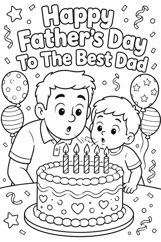 Fathers Day Coloring Pages For Kids