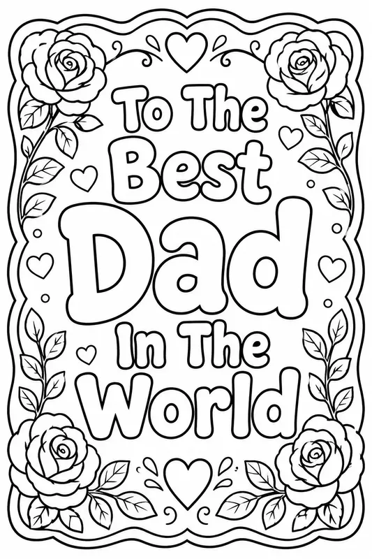 Fathers Day Coloring Pages For Kids