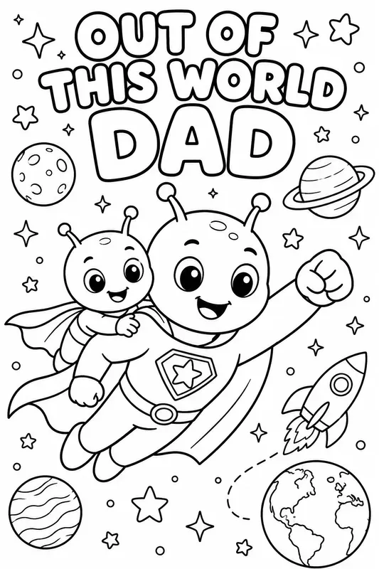 Fathers Day Coloring Pages For Kids